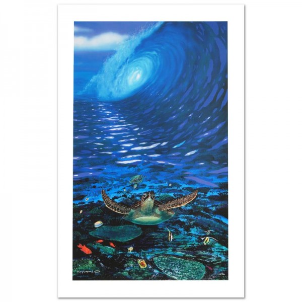 Turtle Time Limited Edition Giclee on Canvas by Renowned Artist Wyland