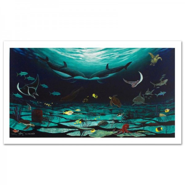 Loving Sea Limited Edition Giclee on Canvas (42" x 22.5") by Famed Artist Wyland