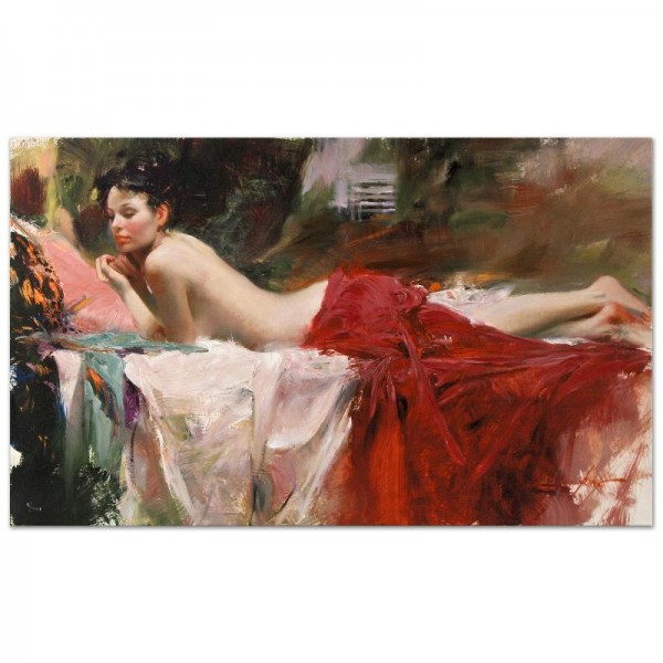 Love Notes Limited Edition Artist-Embellished Giclee on Stretched Canvas (40" x 24") by Pino (1939-2010)