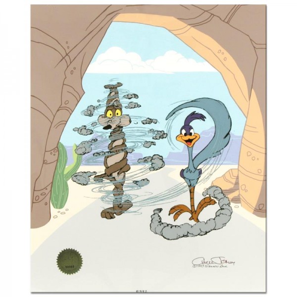 Turnabout is Fair Play Sold Out Limited Edition Animation Cel with Hand Painted Color by Chuck Jones (1912-2002)! Numbered and Hand Signed with Certificate of Authenticity!
