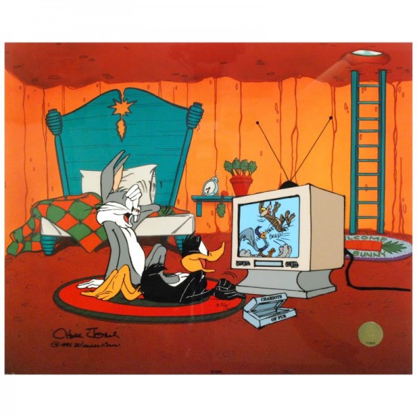 Just Fur Laughs by Chuck Jones (1912-2002)! Sold Out Limited Edition Animation Cel with Hand Painted Color Numbered and Hand Signed