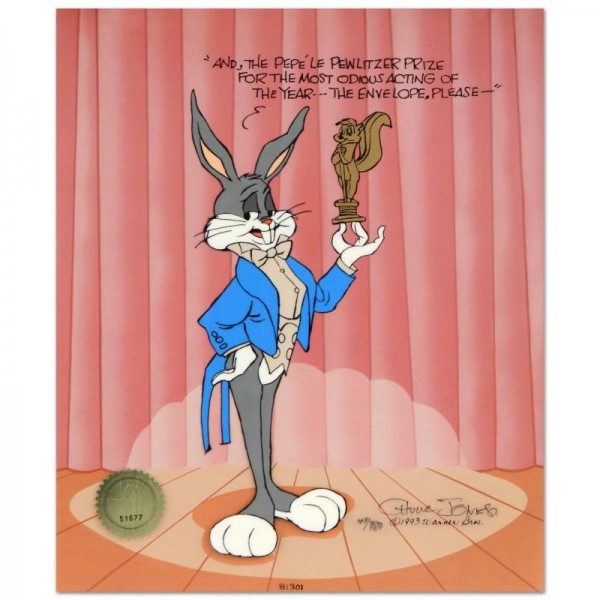 Pewlitzer Prize by Chuck Jones (1912-2002)! Sold Out Limited Edition Animation Cel with Hand Painted Color Numbered and Hand Signed