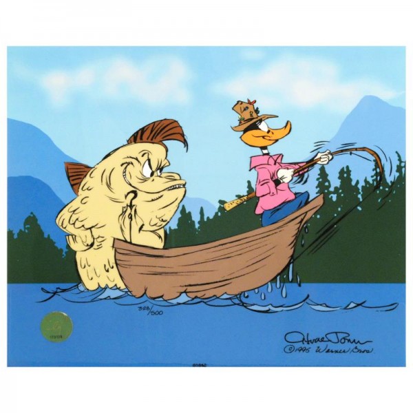 Fish Tale by Chuck Jones (1912-2002)! Sold Out Limited Edition Animation Cel with Hand Painted Color Numbered and Hand Signed with Certificate of Authenticity!