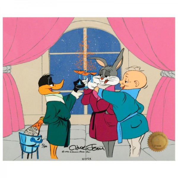 Cheers! by Chuck Jones (1912-2002)! Sold Out Limited Edition Animation Cel with Hand Painted Color