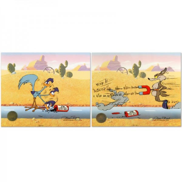 Road Runner and Coyote: Acme Birdseed Limited Edition Animation Cel by Chuck Jones (1912-2002)! Hand Painted Color