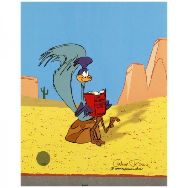 The Neurotic Coyote Sold Out! Limited Edition Animation Cel with Hand Painted Color! Numbered and Hand Signed by Chuck Jones (1912-2002) with Certificate of Authenticity!