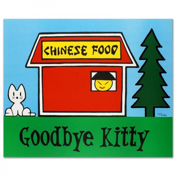 Goodbye Kitty Limited Edition Lithograph (37" x 30") by Todd Goldman
