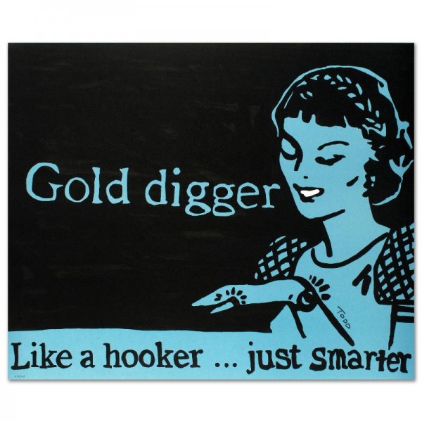 Gold Digger Limited Edition Lithograph by Todd Goldman
