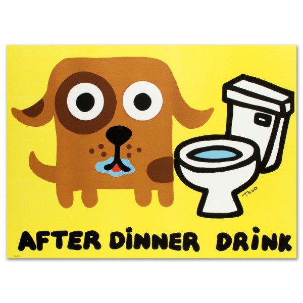 After Dinner Drink Limited Edition Lithograph by Todd Goldman
