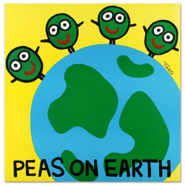 Peas on Earth Limited Edition Lithograph by Todd Goldman