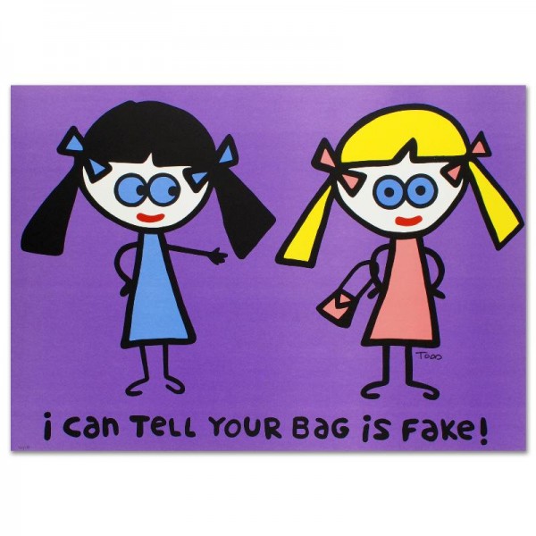 I Can Tell Your Bag is Fake Limited Edition Lithograph (38" x 27") by Todd Goldman