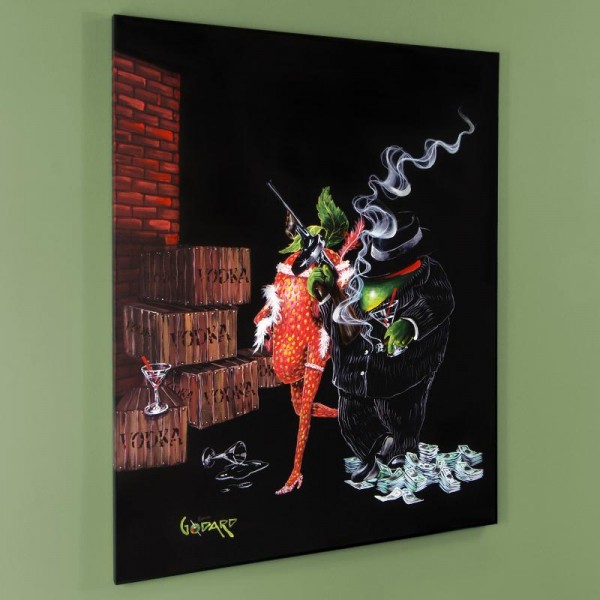 Ollie Capone Mural LIMITED EDITION Hand-Embellished Giclee on Canvas (42" x 53") by Michael Godard