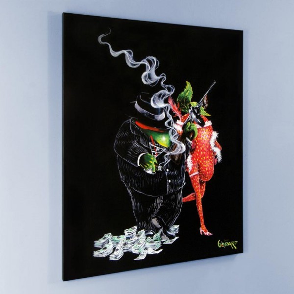 Gangster Love Mural LIMITED EDITION Hand-Embellished Giclee on Canvas (42" x 53") by Michael Godard