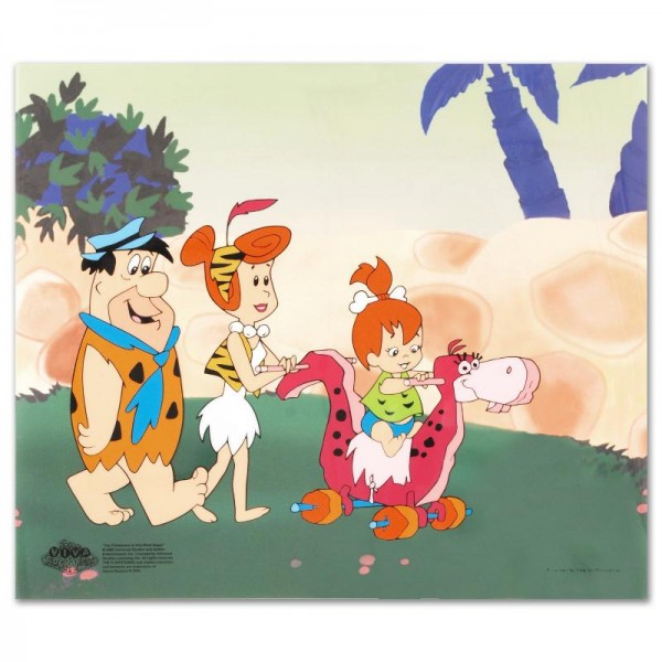 Strolling with Pebbles LIMITED EDITION SERICEL from the Popular Animated Series The Flintstones with Certificate of Authenticity!