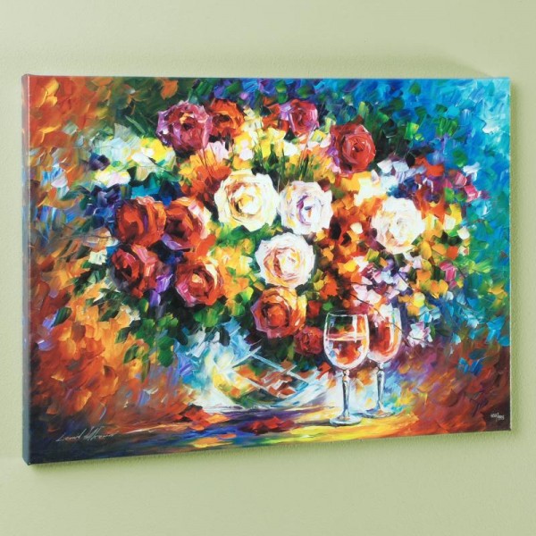 Roses and Wine LIMITED EDITION Giclee on Canvas by Leonid Afremov