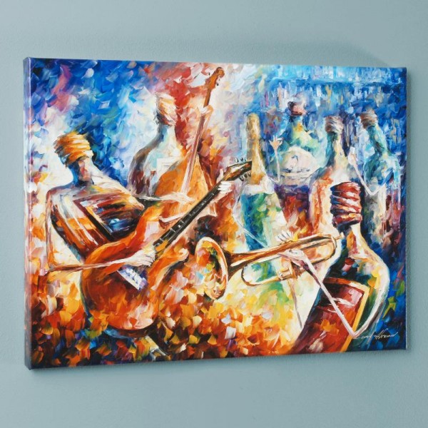 Bottle Jazz II LIMITED EDITION Giclee on Canvas by Leonid Afremov