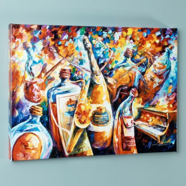 Bottle Jazz IV LIMITED EDITION Giclee on Canvas by Leonid Afremov