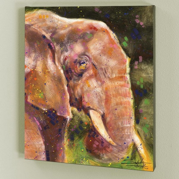 Elephant LIMITED EDITION Giclee on Canvas by Stephen Fishwick