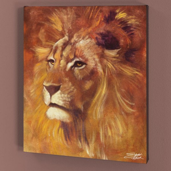 Lion LIMITED EDITION Giclee on Canvas by Stephen Fishwick