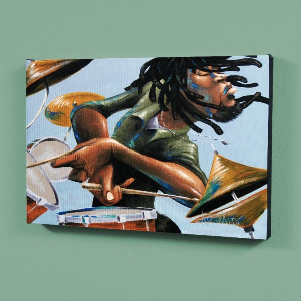Dreads And Drums LIMITED EDITION Giclee on Canvas by David Garibaldi