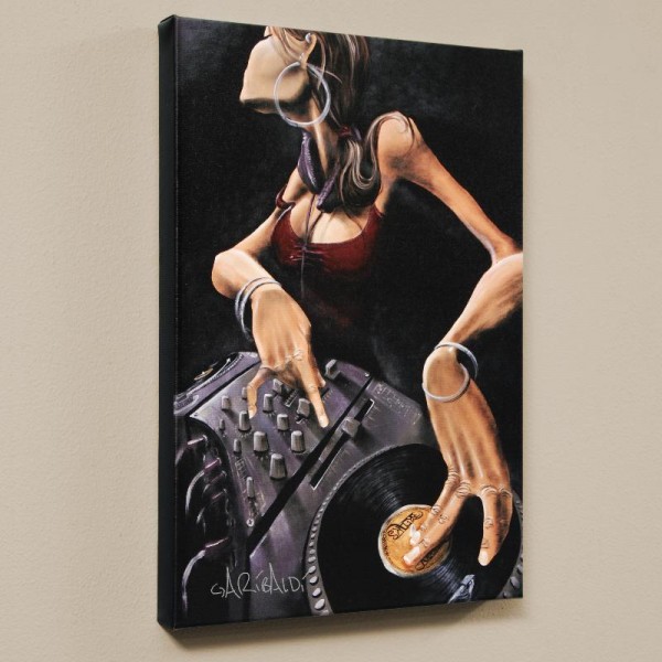 DJ Jewel LIMITED EDITION Giclee on Canvas (24" x 36) by David Garibaldi