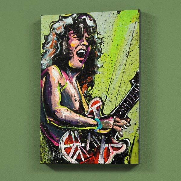 Eddie Van Halen (Eddie) LIMITED EDITION Giclee on Canvas (30" x 40") by David Garibaldi