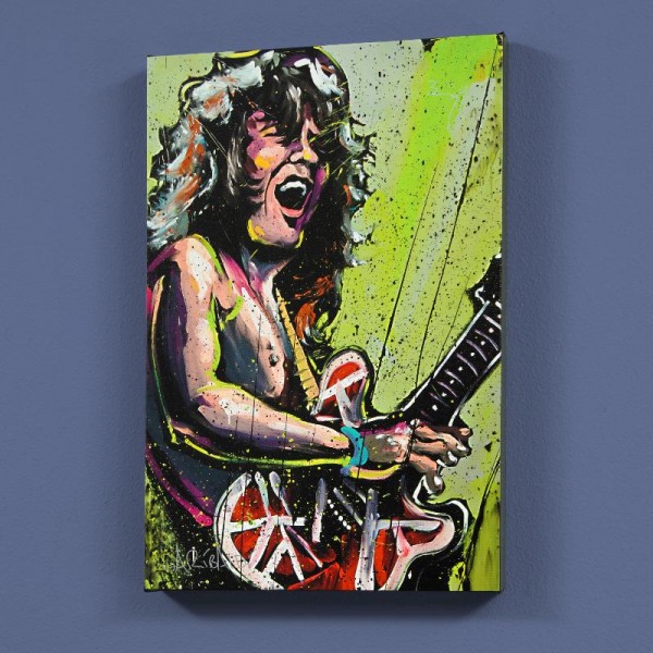 Eddie Van Halen (Eddie) LIMITED EDITION Giclee on Canvas (48" x 60") by David Garibaldi