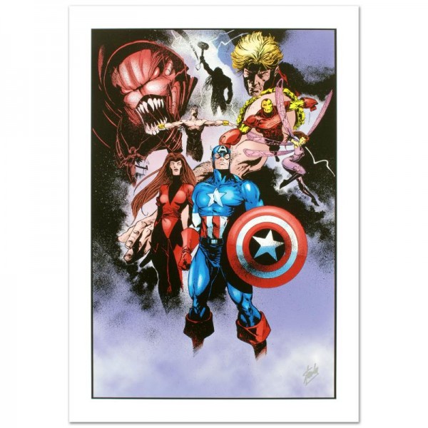 Avengers #99 Annual Limited Edition Giclee on Canvas by Leonardo Manco and Marvel Comics! Numbered and Hand Signed by Stan Lee! Includes Certificate of Authenticity!
