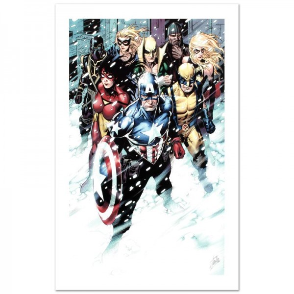Free Comic Book Day 2009 Avengers #1 Limited Edition Giclee on Canvas by Jim Cheung and Marvel Comics! Numbered and Hand Signed by Stan Lee! Includes Certificate of Authenticity!