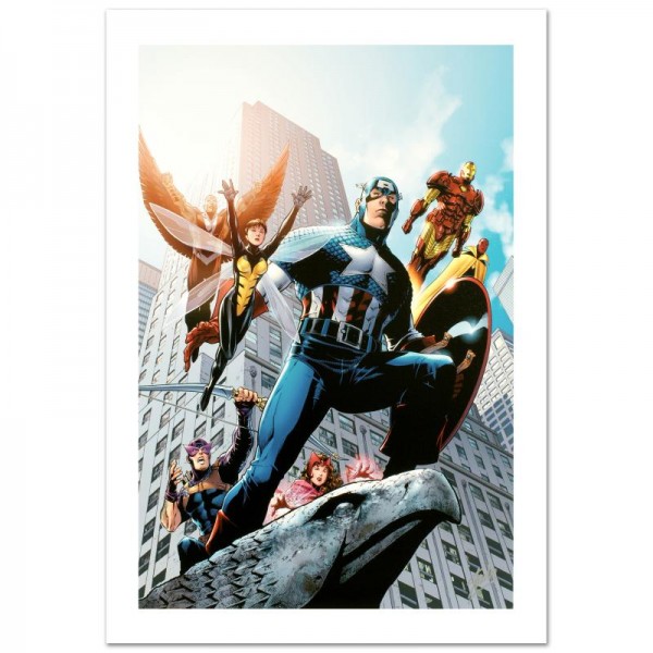 Avengers #82 Limited Edition Giclee on Canvas by Scott Kolins and Marvel Comics! Numbered and Hand Signed by Stan Lee! Includes Certificate of Authenticity!