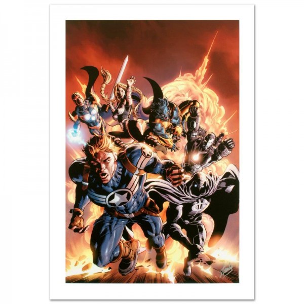Secret Avengers #2 Limited Edition Giclee on Canvas by Marko Djurdjevic and Marvel Comics! Numbered and Hand Signed by Stan Lee! Includes Certificate of Authenticity!