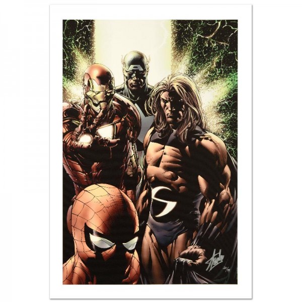 New Avengers #8 Limited Edition Giclee on Canvas by Steve McNiven and Marvel Comics! Numbered and Hand Signed by Stan Lee! Includes Certificate of Authenticity!