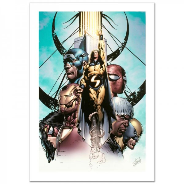 New Avengers #10 Limited Edition Giclee on Canvas by David Finch and Marvel Comics! Numbered and Hand Signed by Stan Lee! Includes Certificate of Authenticity!