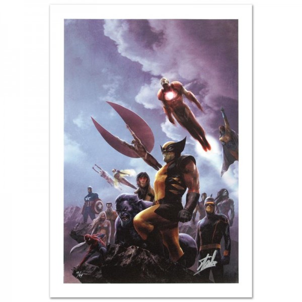 New Avengers #45 Limited Edition Giclee on Canvas by Aleksi Briclot and Marvel Comics! Numbered and Hand Signed by Stan Lee! Includes Certificate of Authenticity!