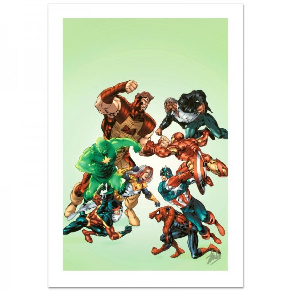 New Thunderbolts #3 Limited Edition Giclee on Canvas by Tom Grummett and Marvel Comics! Numbered and Hand Signed by Stan Lee! Includes Certificate of Authenticity!
