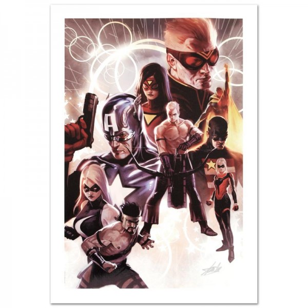 The Mighty Avengers #30 Limited Edition Giclee on Canvas by Marko Djurdjevic and Marvel Comics! Numbered and Hand Signed by Stan Lee! Includes Certificate of Authenticity!