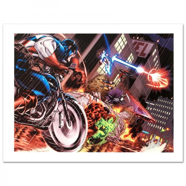 Avengers: X-Sanction #1 Limited Edition Giclee on Canvas by Ed McGuinness and Marvel Comics! Numbered and Hand Signed by Stan Lee! Includes Certificate of Authenticity!