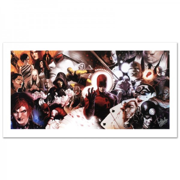 Daredevil #500 Limited Edition Giclee on Canvas by Marko Djurdjevic and Marvel Comics! Numbered and Hand Signed by Stan Lee! Includes Certificate of Authenticity!