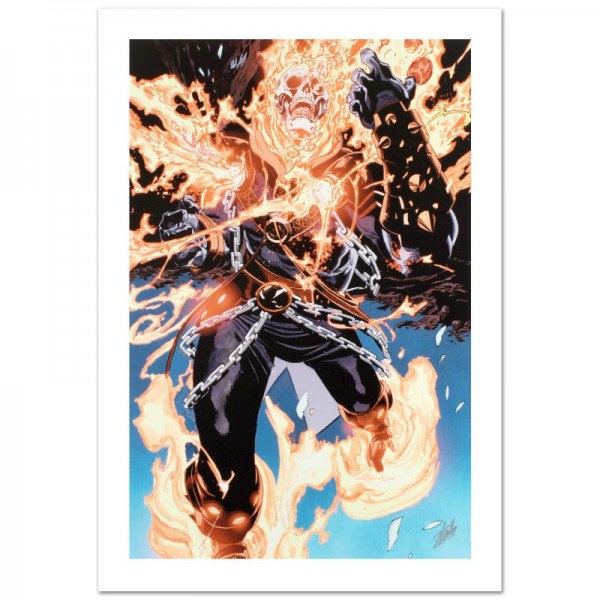 Ghost Rider #28 Limited Edition Giclee on Canvas by Tan Eng Huat and Marvel Comics! Numbered and Hand Signed by Stan Lee! Includes Certificate of Authenticity!