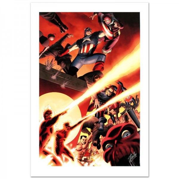 Fallen Son: Death of Captain America #5 Limited Edition Giclee on Canvas by John Cassaday and Marvel Comics! Numbered and Hand Signed by Stan Lee! Includes Certificate of Authenticity!