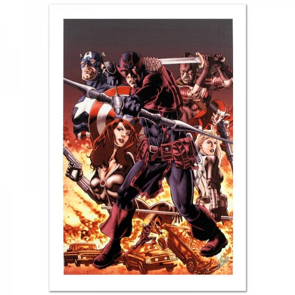Hawkeye: Blind Spot #1 Limited Edition Giclee on Canvas by Mike Perkins and Marvel Comics! Numbered and Hand Signed by Stan Lee! Includes Certificate of Authenticity!