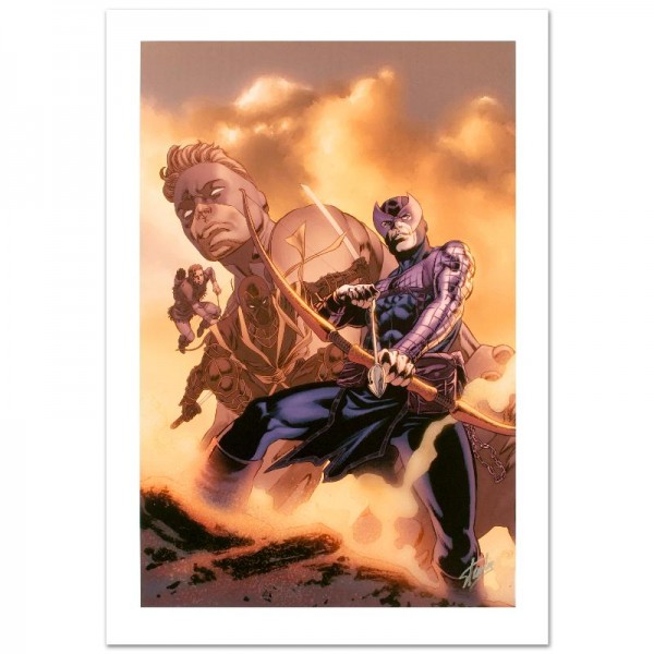Hawkeye: Blindside #4 Limited Edition Giclee on Canvas by Mike Perkins and Marvel Comics! Numbered and Hand Signed by Stan Lee! Includes Certificate of Authenticity!