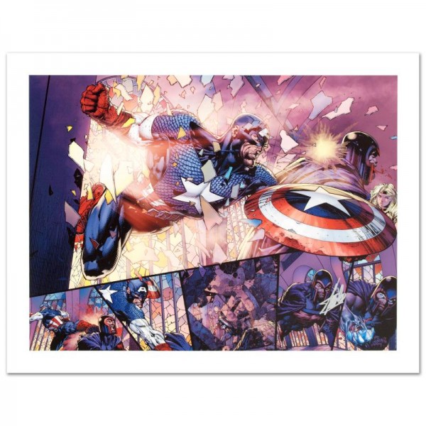 Ultimatum #4 Limited Edition Giclee on Canvas by David Finch and Marvel Comics! Numbered and Hand Signed by Stan Lee! Includes Certificate of Authenticity!