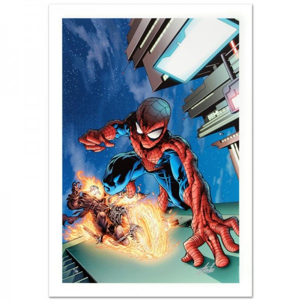 Timestorm 2009/2099 #4 Limited Edition Giclee on Canvas by Tom Raney and Marvel Comics! Numbered and Hand Signed by Stan Lee! Includes Certificate of Authenticity!