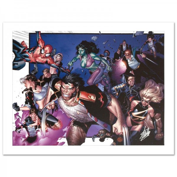 House of M #6 Limited Edition Giclee on Canvas by Oliver Coipel and Marvel Comics! Numbered and Hand Signed by Stan Lee! Includes Certificate of Authenticity!