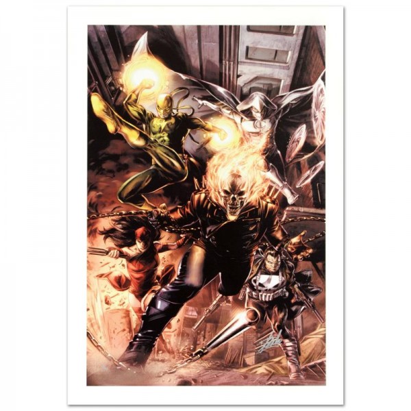 Heroes For Hire #1 Limited Edition Giclee on Canvas by Doug Braithwaite and Marvel Comics! Numbered and Hand Signed by Stan Lee! Includes Certificate of Authenticity!