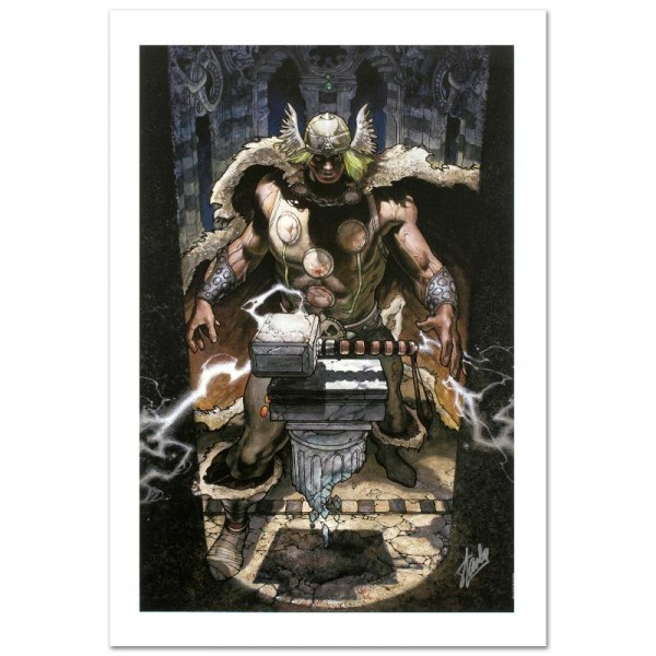 Thor: For Asgard #6 Limited Edition Giclee on Canvas by Simone Bianchi and Marvel Comics! Numbered and Hand Signed by Stan Lee! Includes Certificate of Authenticity!
