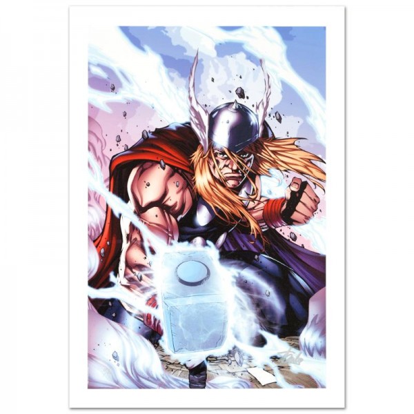 Thor: Heaven and Earth #3 Limited Edition Giclee on Canvas by Agustin Padilla and Marvel Comics! Numbered and Hand Signed by Stan Lee! Includes Certificate of Authenticity!