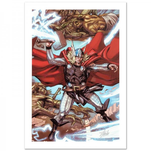 Thor: Heaven and Earth #3 Limited Edition Giclee on Canvas by Agustin Padilla and Marvel Comics! Numbered and Hand Signed by Stan Lee! Includes Certificate of Authenticity!