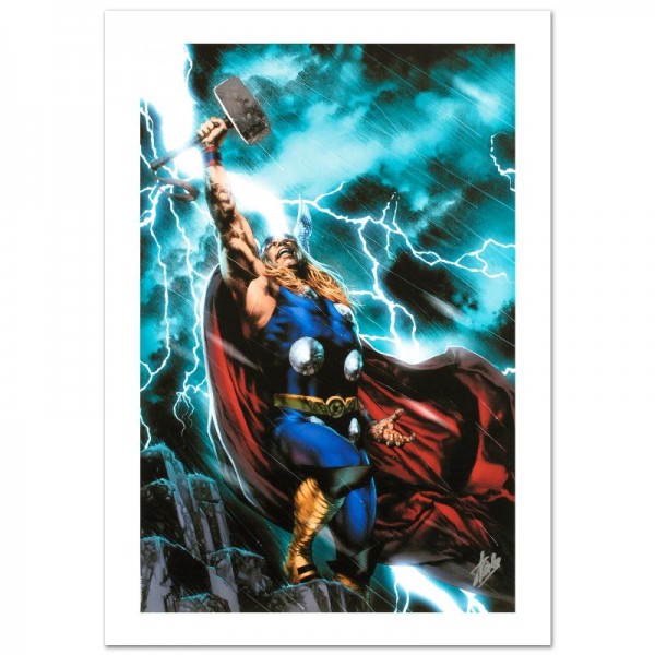 Thor First Thunder #1 Limited Edition Giclee on Canvas by Jay Anacleto and Marvel Comics! Numbered and Hand Signed by Stan Lee! Includes Certificate of Authenticity!